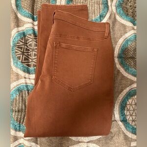 Sonoma Girlfriend Jeans in Rust Brown